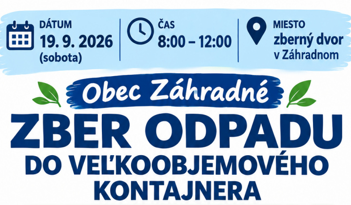 Fotka - Oznam o zbere objemného odpadu