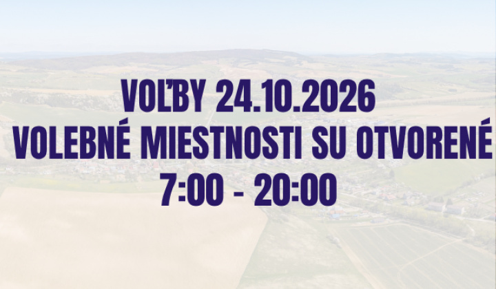 Fotka - Volebné miestnosti sa zatvárajú už o 20:00!